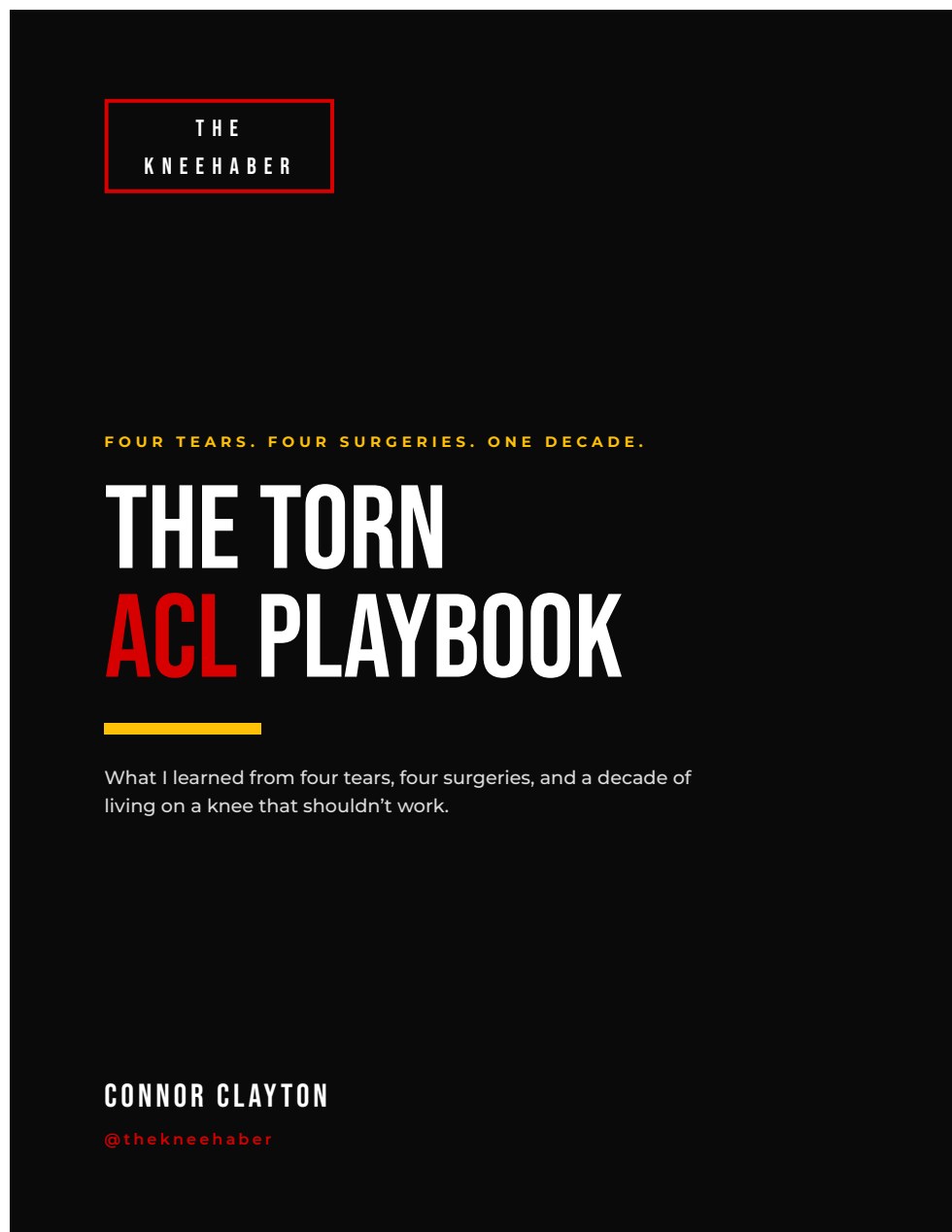 The Torn ACL Playbook cover