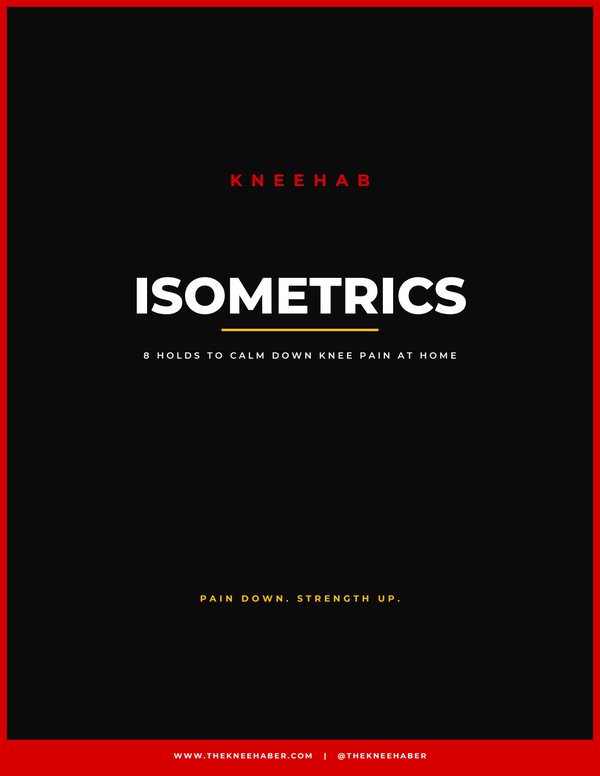 Kneehab Isometrics free guide cover: 8 holds to calm down knee pain at home