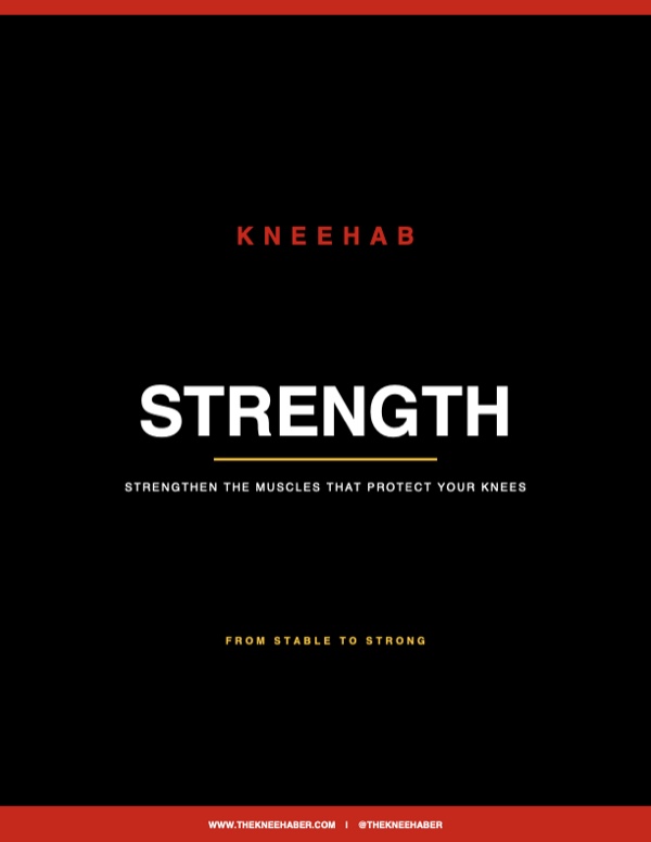 Kneehab Strength free guide cover: strengthen the muscles that protect your knees